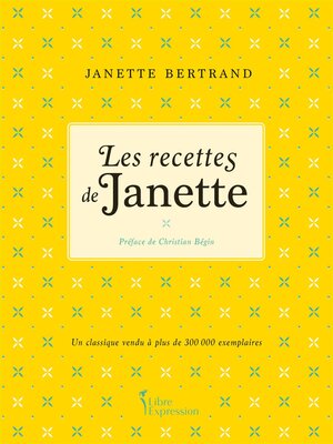 cover image of Les recettes de Janette